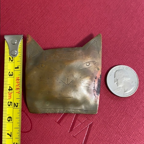 🖤SUSAN ROGGIO💕VTG brass cat brooch - Picture 2 of 12